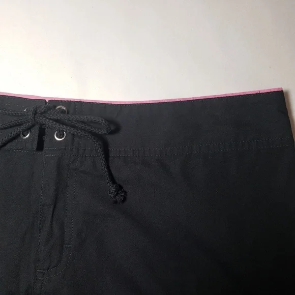 Black Wide-Leg Cargo Pocket Zip-Fly Lace-up Closure Women's Scrub Pant - Size MP - Picture 4 of 9